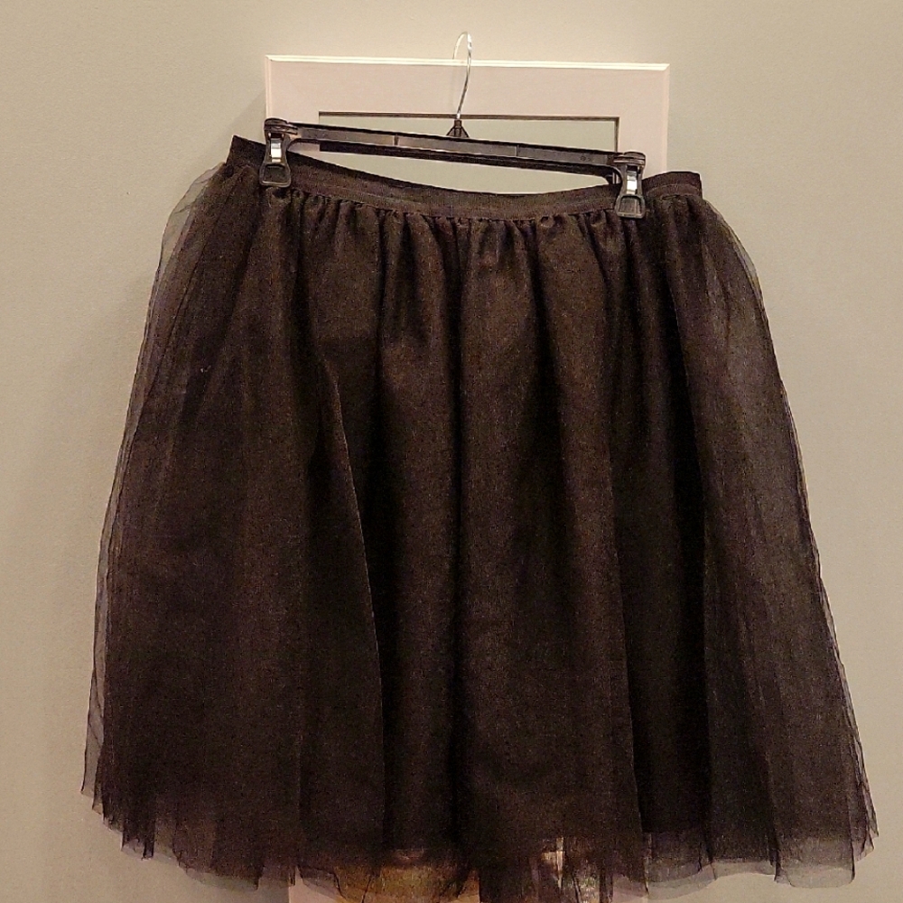 Elegant Black Tulle Skirt